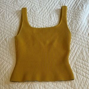 Babaton sculpt knit square neck top